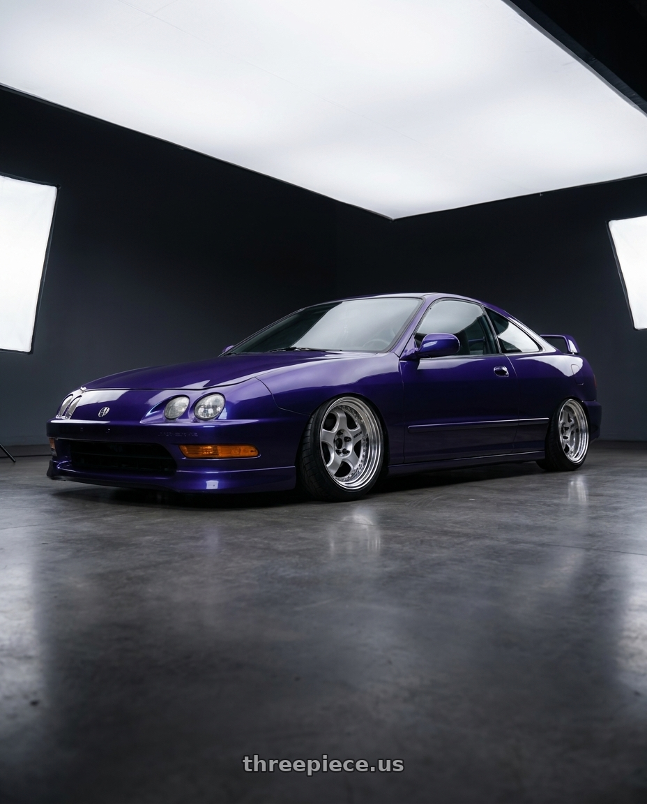 1998 acura integra with Work Meister S1 2P 4x100 15x7+45 R Disk Silver wheels