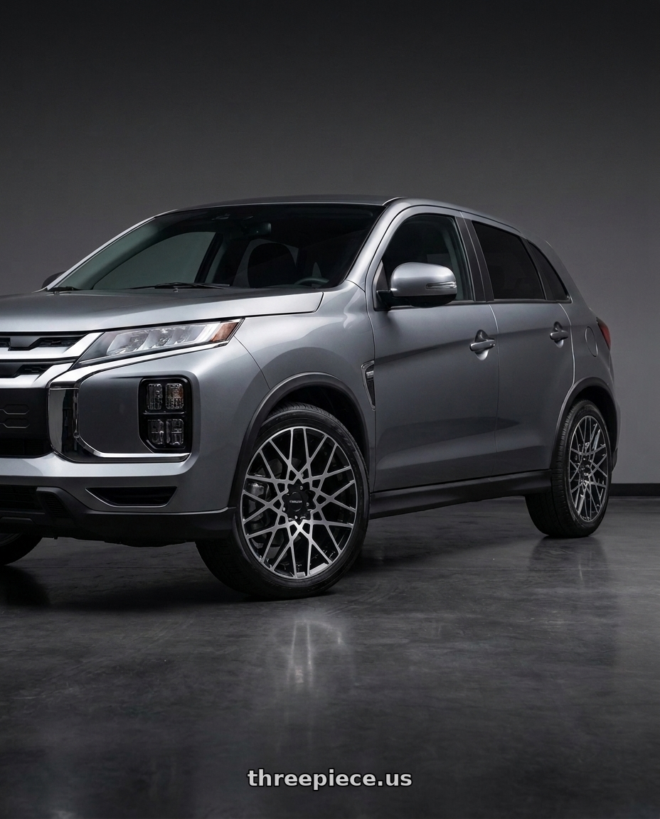 2025 mitsubishi outlander sport le with Vision Street-Designs 474 Recoil 5x114.3 18x8+38 Gloss Black Machined Face wheels