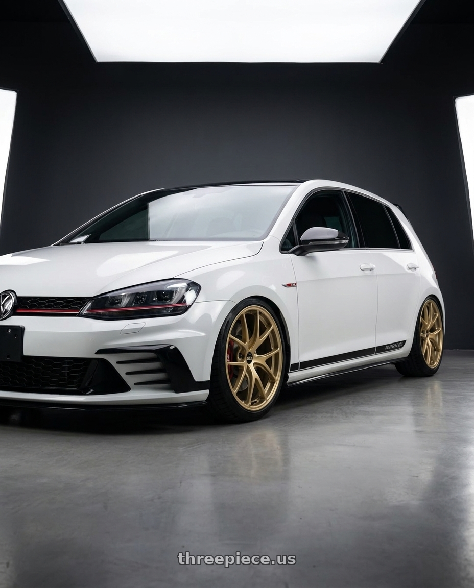 2016 golf gti cs with BBS RI-A 5x112 18x8.5+45 Gold wheels