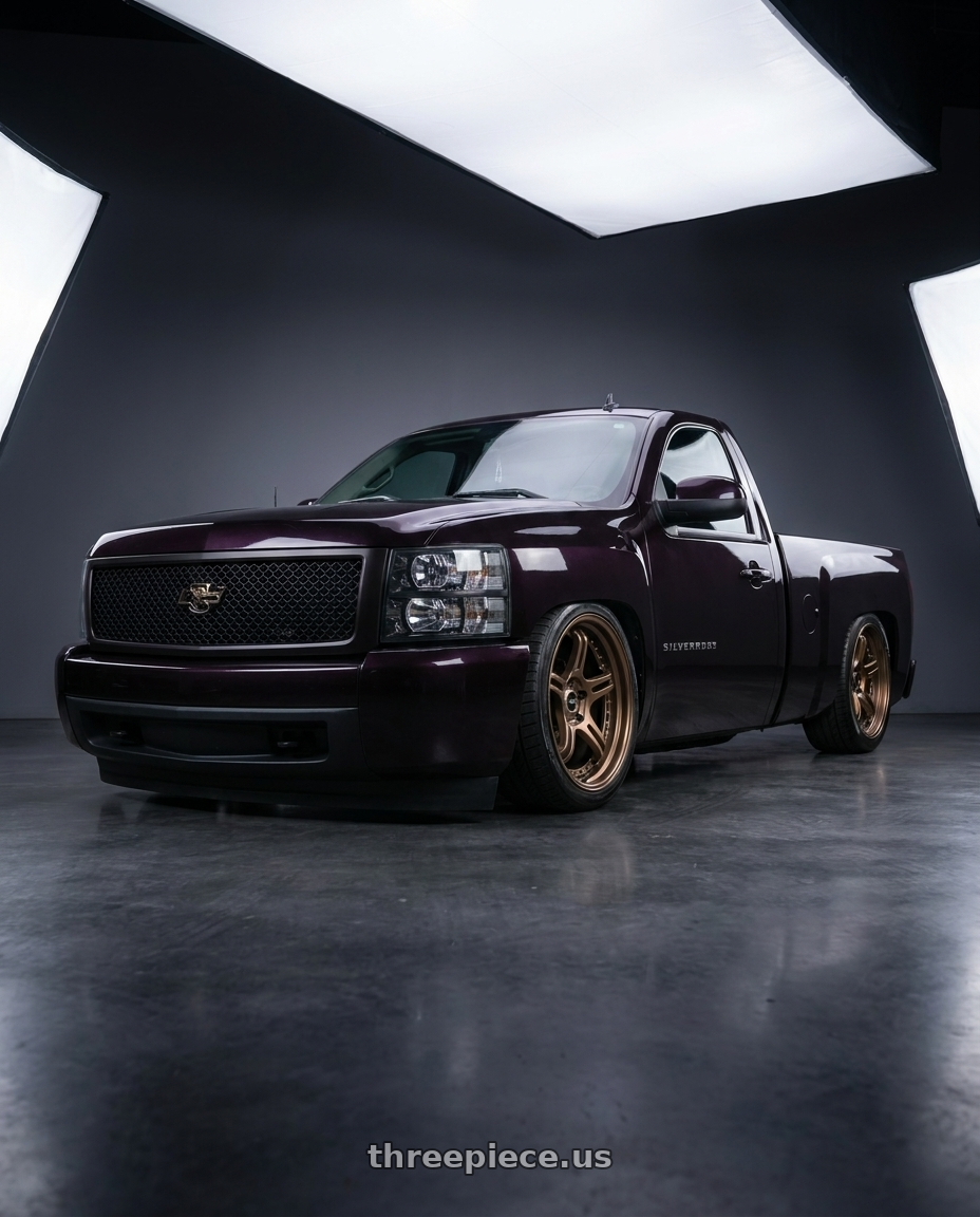 2008 chevy silverado  with SSR Professor SPX STD 5X100 18X9.5+-26 HP Disk High Metal Bronze wheels