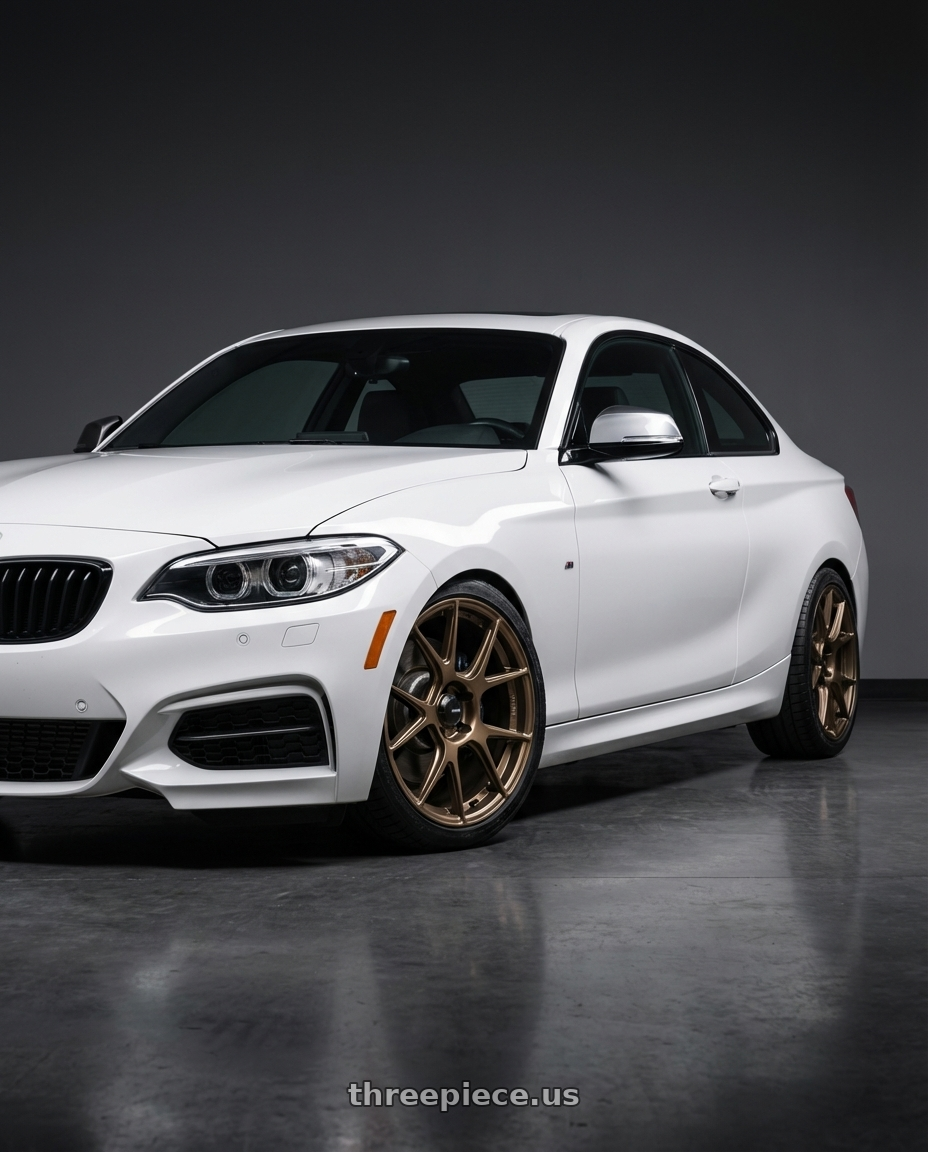 2018 BMW 2 Series F22 with Konig Ampliform 5x120 18x9.5+35 Gloss Bronze wheels