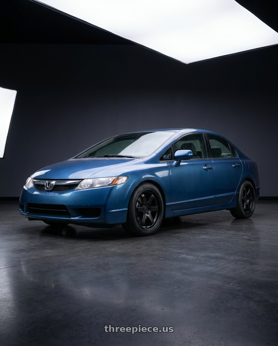 2010 Honda civic EXL with KATANA RACING KR08 5x114.3 17x7.5 +40 Matte Black wheels