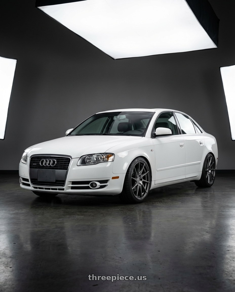 2010 Audi A4 B7 with Aodhan AH09 5x112 18x8.5 +35 Hyper Black wheels