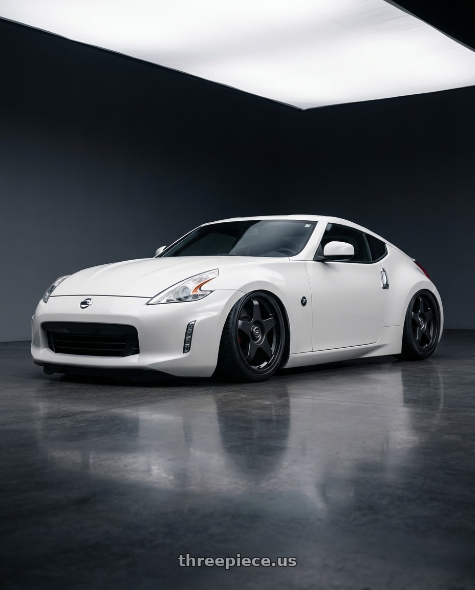 2019 Nissan 370Z with fifteen52 CHICANE 5x114.3 / 5x120 19x8.5 +35 ASPHALT BLACK (SATIN BLACK) wheels