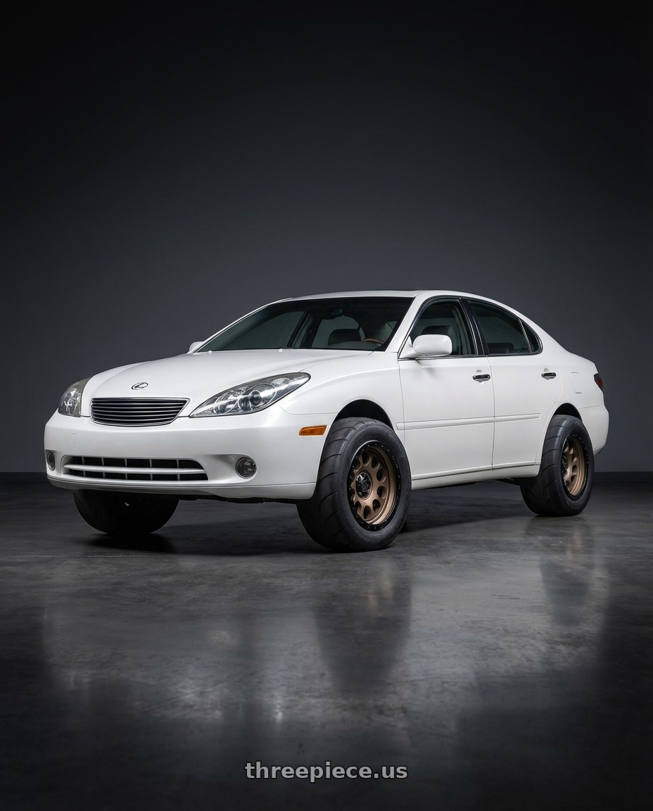 2005 lexus es330 with LOCK OFFROAD 50CAL 6x139.7 17x9 +0 Matte Desert Bronze W Matte Black Ring wheels