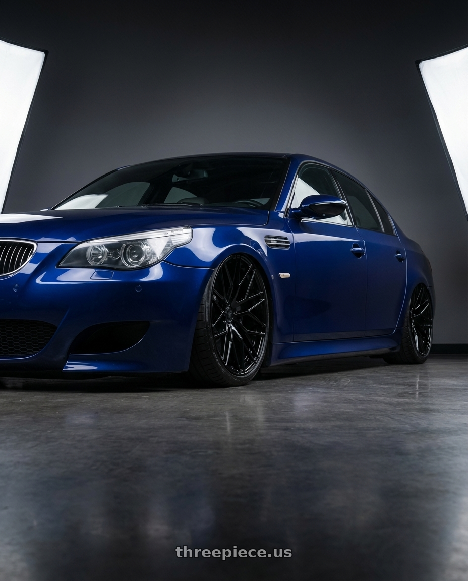 2010 BMW M5 E60 with Avant Garde Wheels M520R 5X120 20x11 +45 Gloss Black wheels