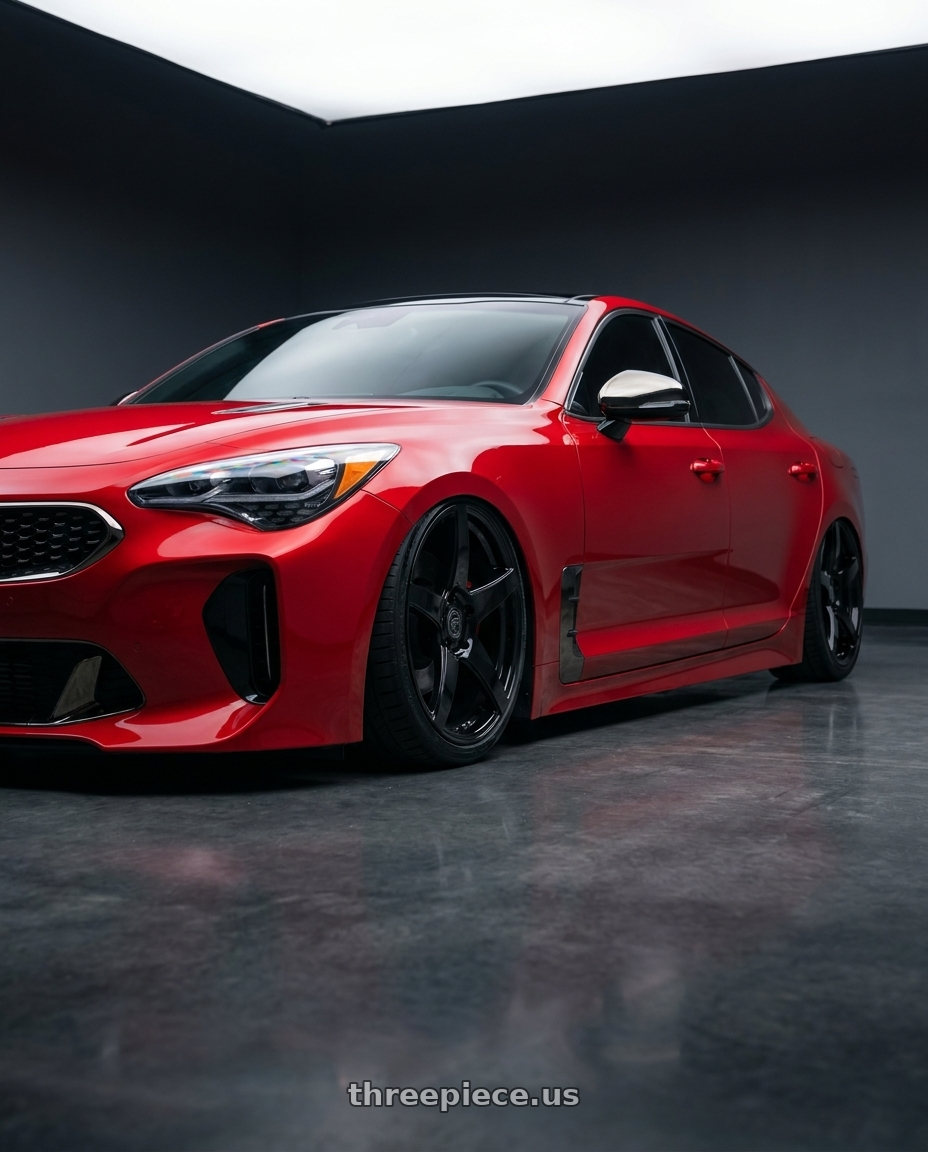 2022 Kia Stinger GT with Forgestar CF5 5x114.3 19x9 +35 Gloss Black wheels