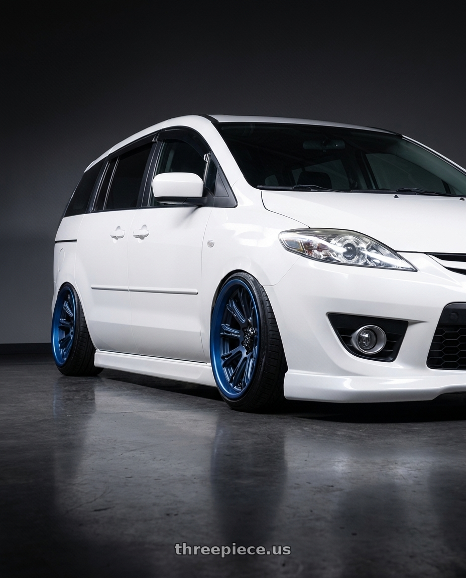 2010 Mazda 5 with Black Rhino Hard Alloys BR020 DIAMONDBACK 5X127 17x8.5 +25 METALLIC BLUE wheels