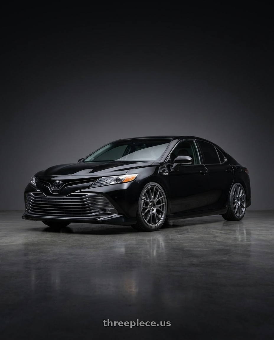 2019 toyota camry  with Ssr Gtv04 5x114.3 18×8.5x8.5+38  METALLIC GRAY wheels