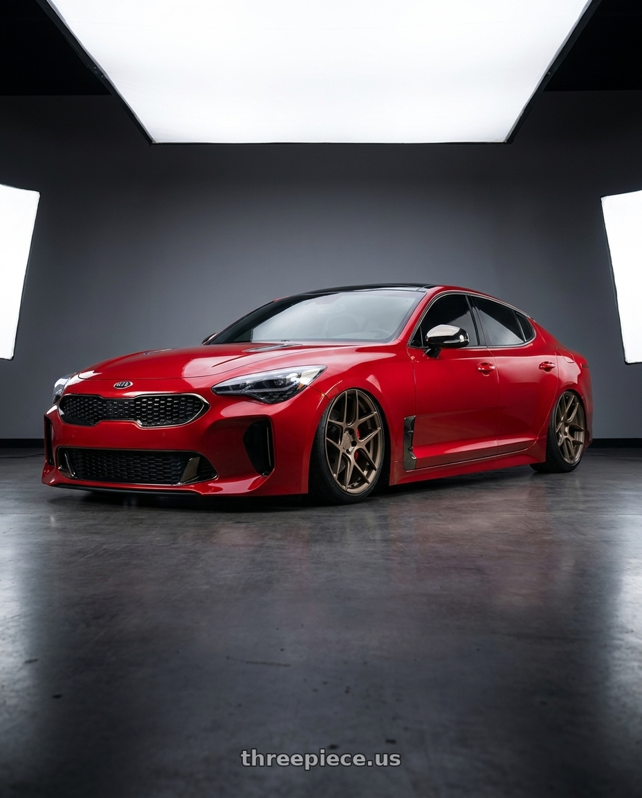 2022 Kia Stinger GT with Aodhan AFF2 5x114.3 19x9.5+35 Matte Bronze wheels