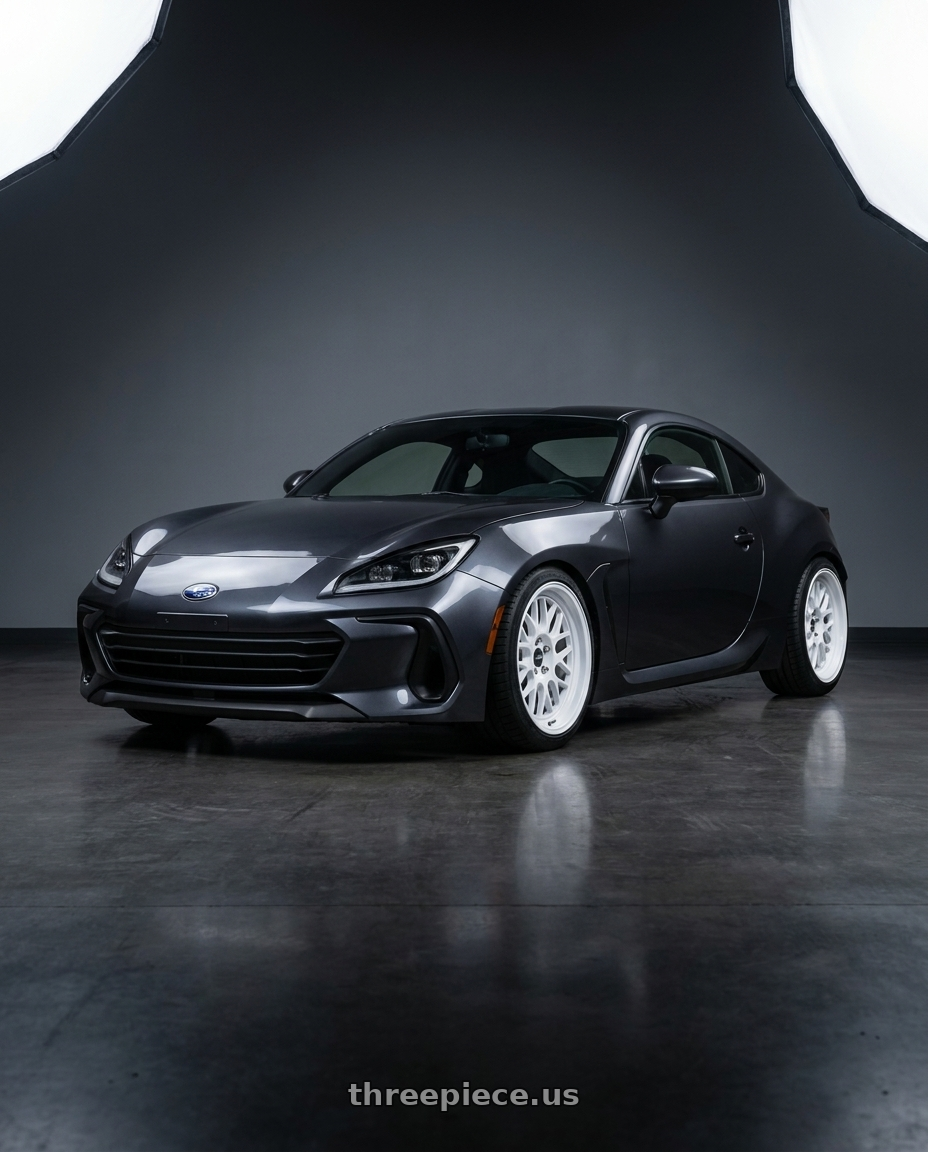 2023 Subaru BRZ premium with ESR Wheels CR SERIES CR01 5x100 18x9.5 +35 Gloss White wheels