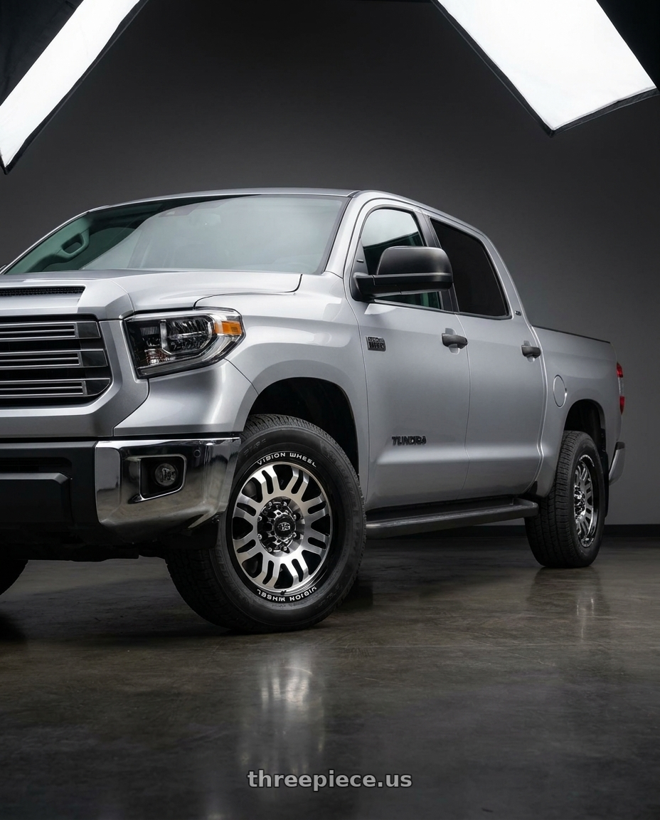 2021 Toyota Tundra 1794 Edition with Vision Off-Road 409 Inferno 5x150 17x8.5+0 Gloss Black Machined Face wheels