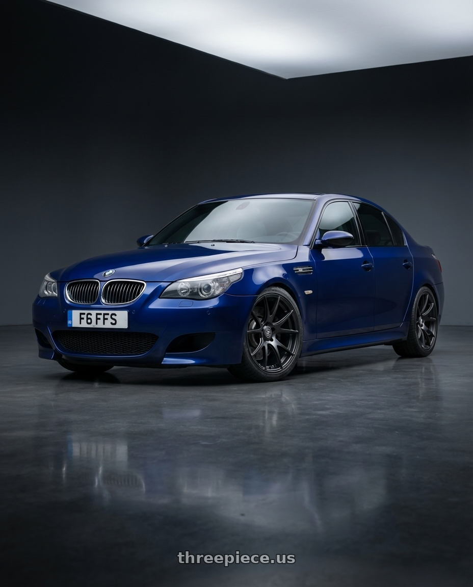 2010 BMW M5 E60 with Forgestar CF5V 5x120 19x9 +38 Satin Black wheels