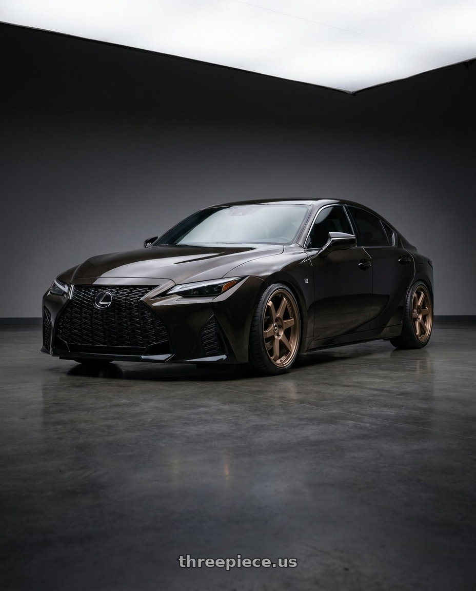 2025 Lexus is 350 f sport, caviar  with Vors TR37 5x114.3 19x8.5 +35 Bronze wheels