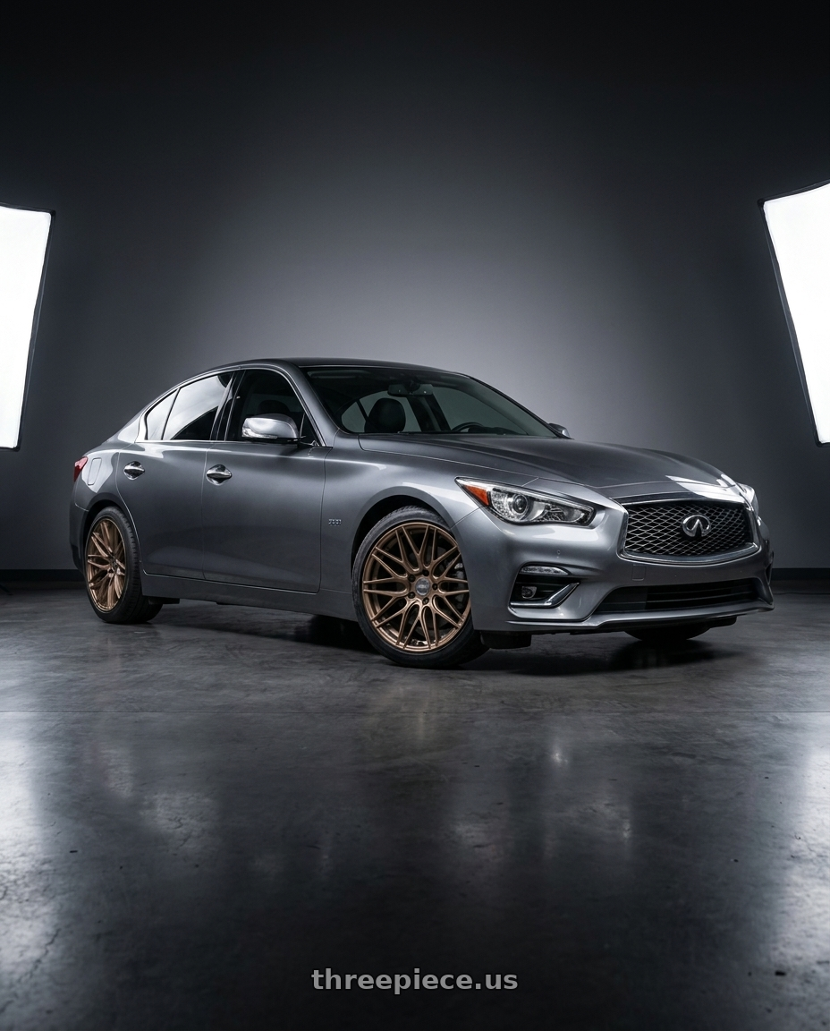 2022 Infiniti Q50 with ESR Wheels CS SERIES CS8 5x100 18x8.5 +30 Matte Bronze wheels