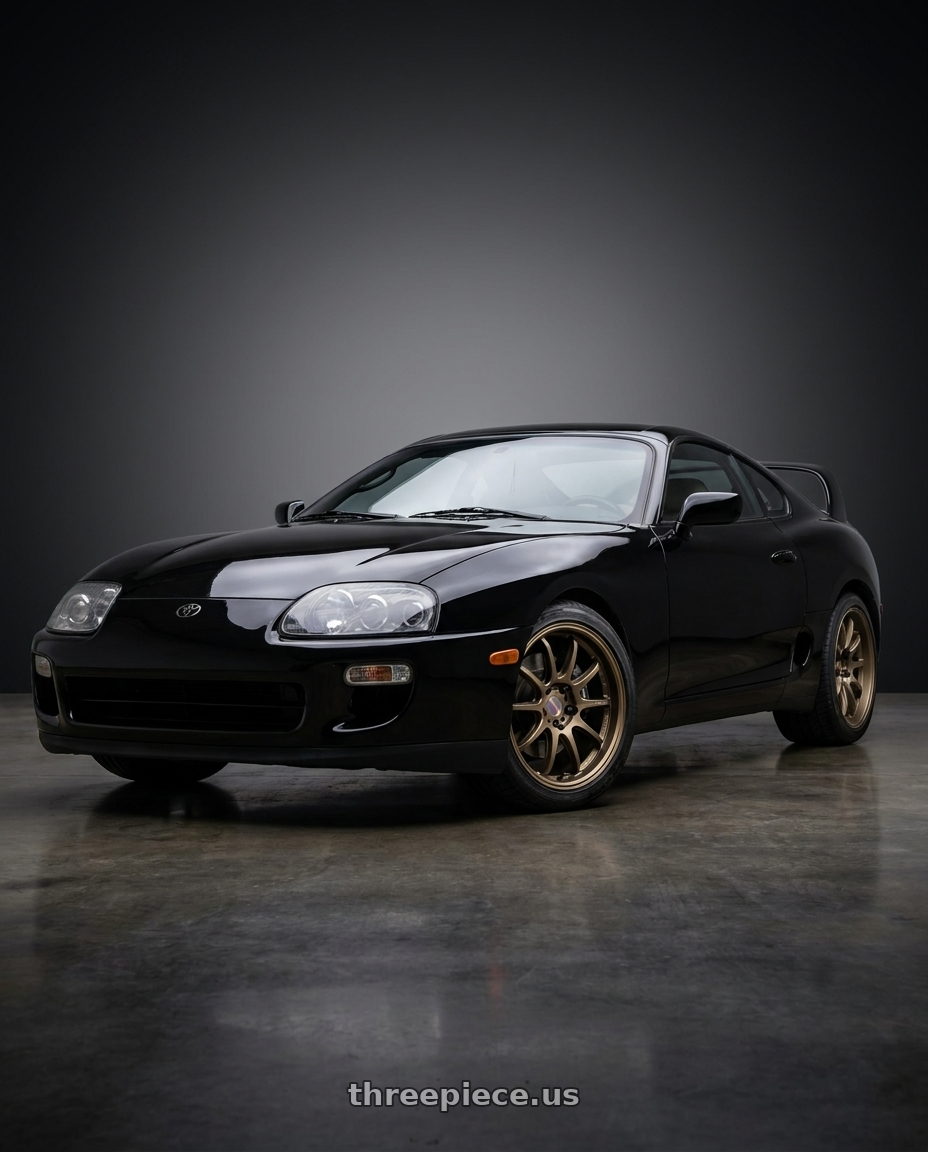 1994 Toyota Supra with Work Emotion D9r 5x114.3 19x9.5 +38 Matte Bronze wheels