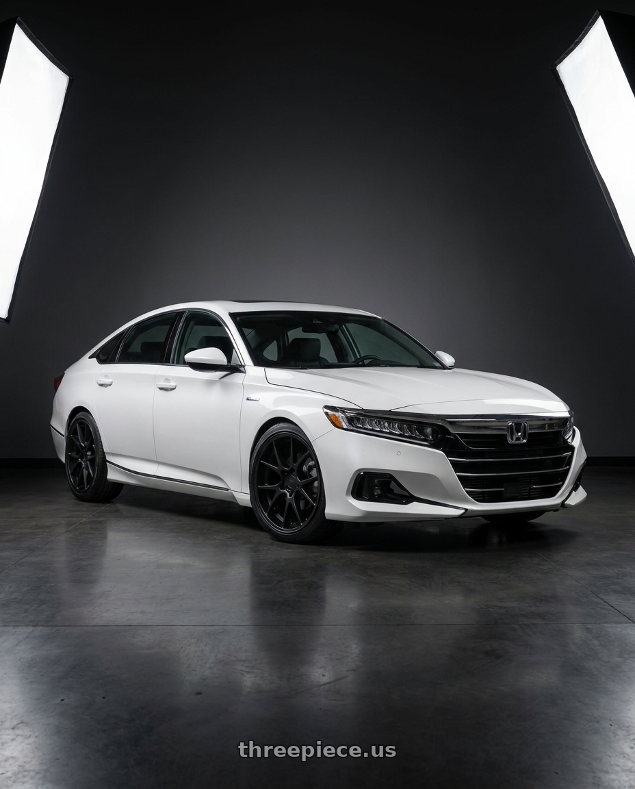 2021 Honda Accord EX-L with Rotiform 207 5x114.3 19x8.5 +35 MATTE BLACK wheels