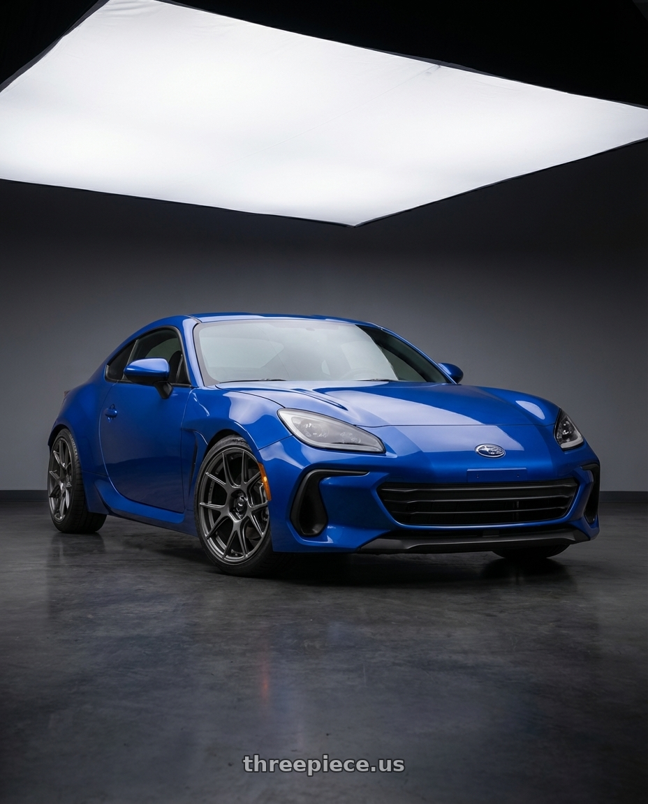 2024 Subaru BRZ with Konig Ampliform 5x114.3 18x9.5+25 Dark Metallic Graphite wheels