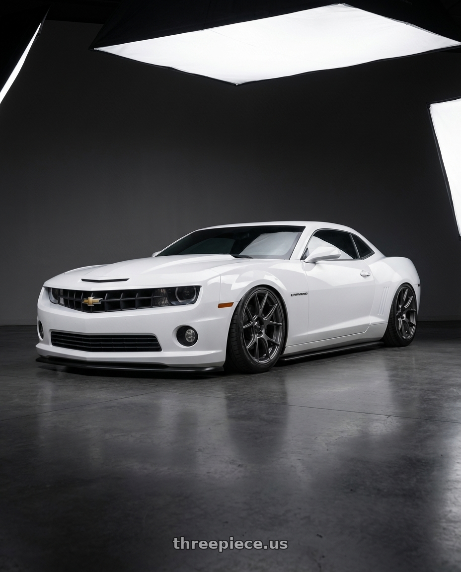 2014 Chevrolet Camaro 5th Gen with Konig Ampliform 5x120 20x8.5+45 Dark Metallic Graphite wheels