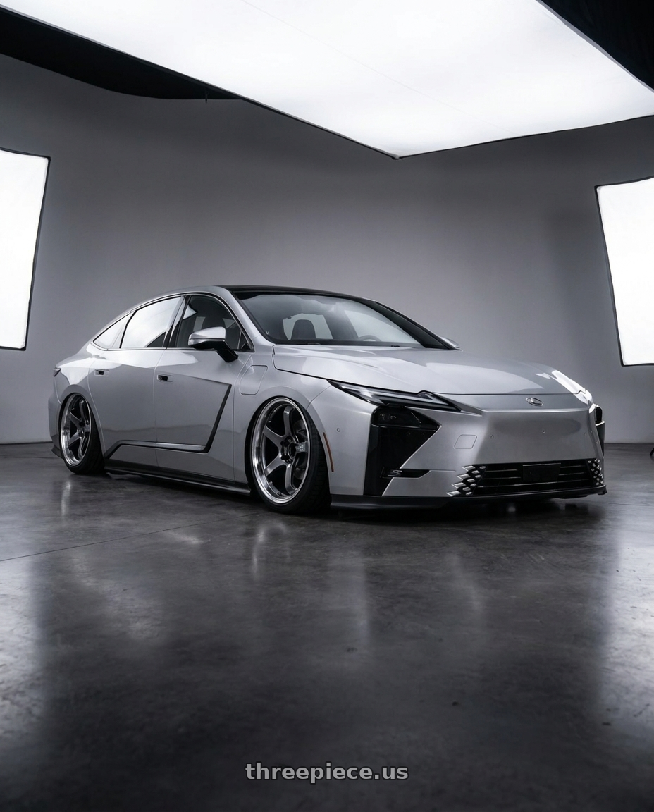 2026 LEXUS ES500e  with Advan Racing GT BEYOND 4x100 17x7.0 +45 MACHINING & HYPER PLATINUM BLACK wheels