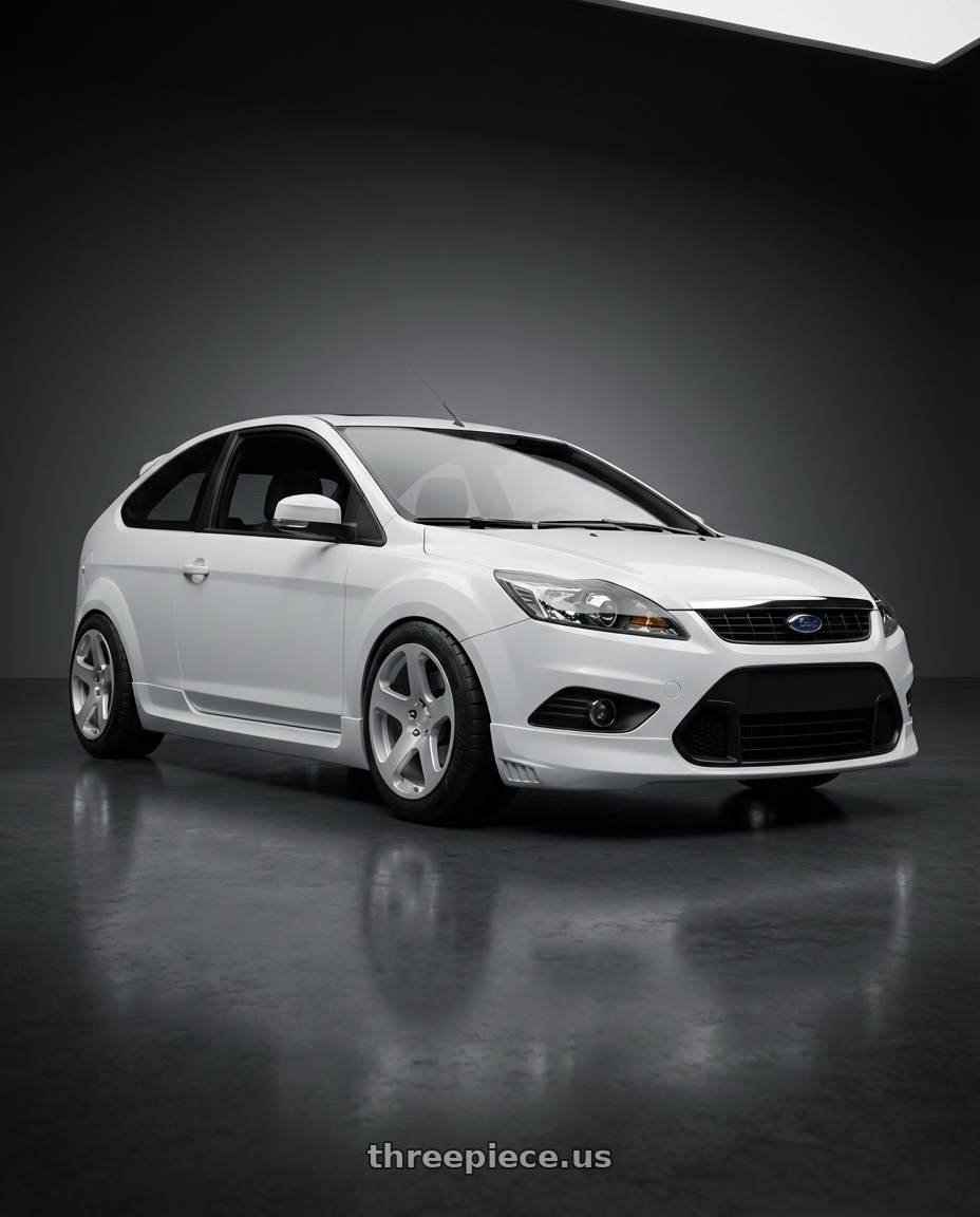 Ford focus St 2009 with Rotiform RC200 NUE 5X120 20x10 +40 GLOSS SILVER W/ MACHINED FACE wheels