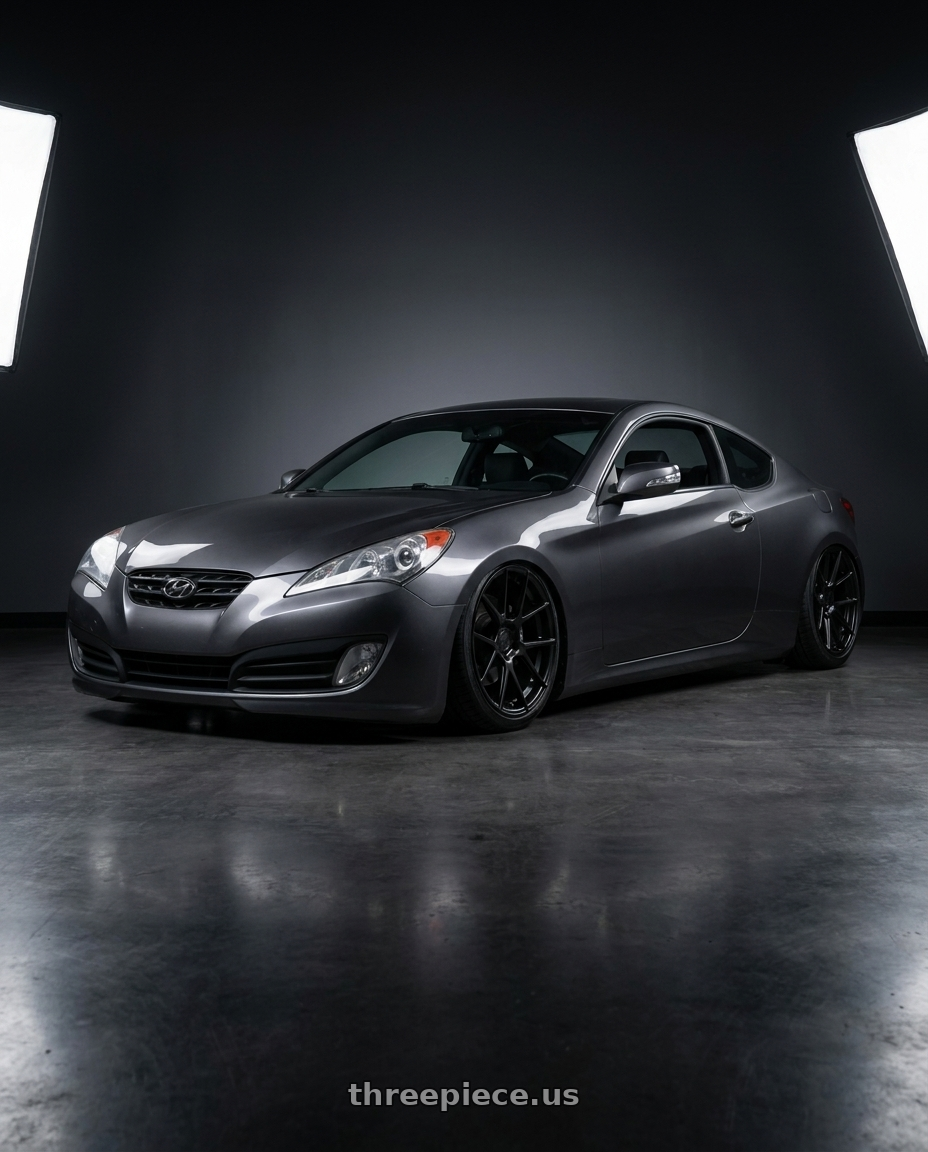 2014 Hyundai Genesis Coupe with Avant Garde Wheels M510 5X114.3 19x9.5 +40 Matte Black wheels
