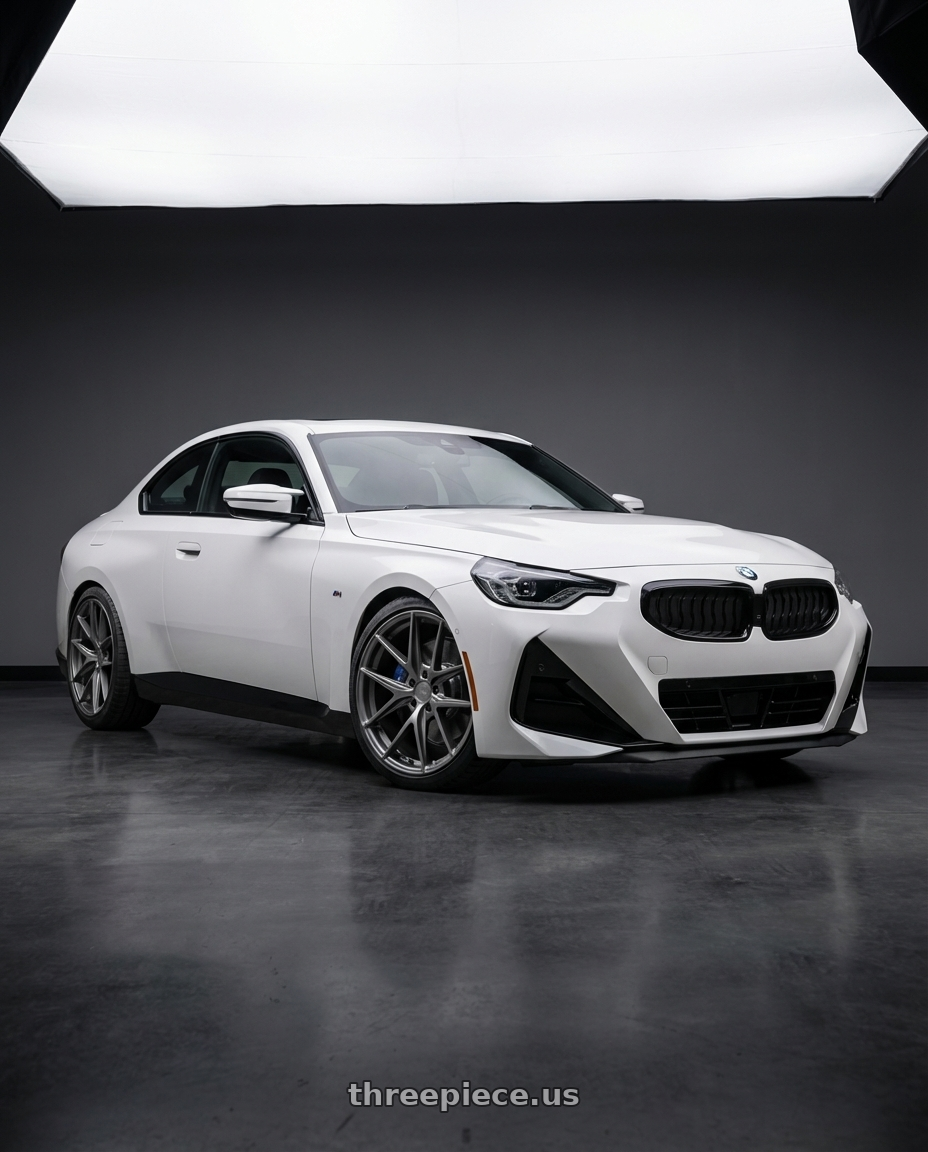 2024 BMW 2 Series G42 with Niche 1PC M116 MISANO 5X112 19X9.5 +38 MATTE GUN METAL wheels