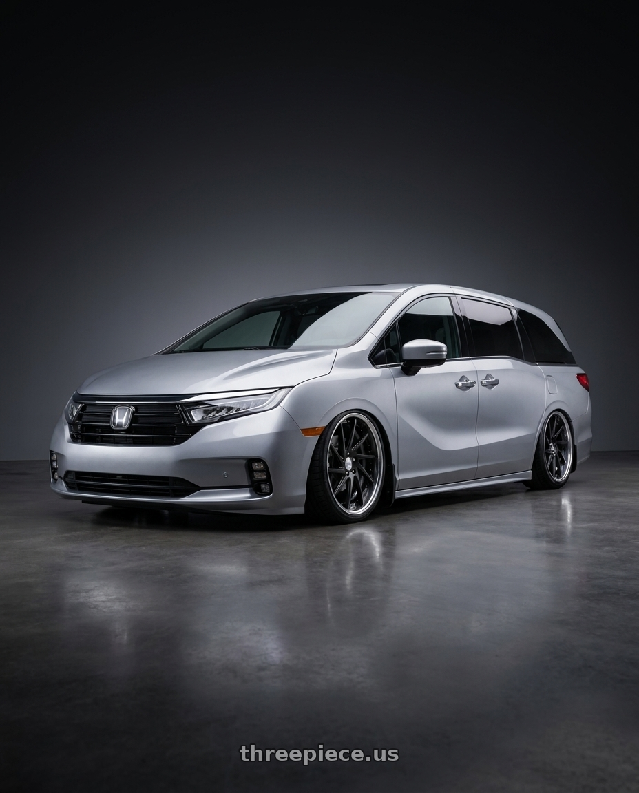 2024 Honda Odyssey with Work Gnosis Cvs 5x120 20x8+38 O Disk Matte Black wheels