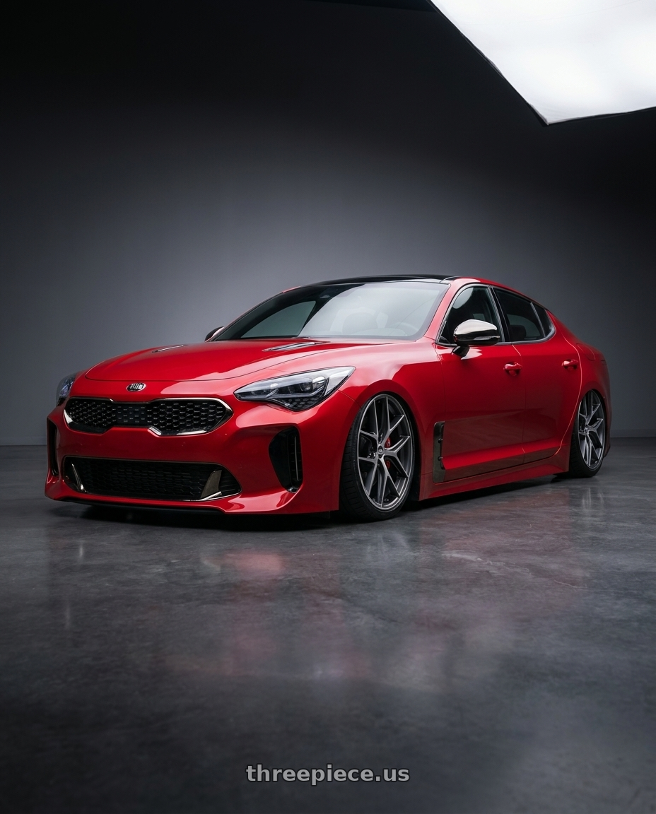 2022 Kia Stinger GT with BBS CC-R 5x114.3 19x8.5+30 Graphite w/ Diamond Cut Face wheels