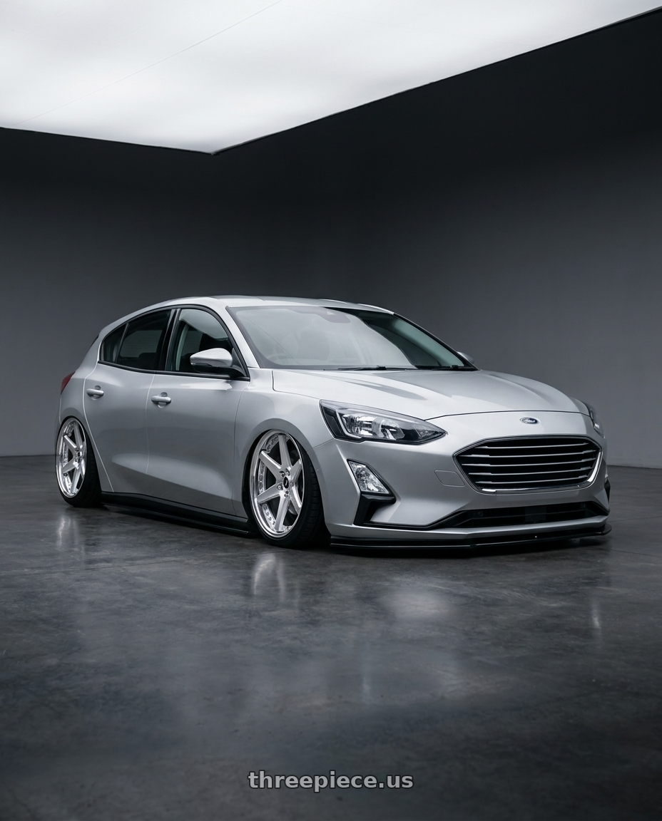 2020 ford focus with Work Zeast Black Label Bst1 5x100 19x8+22 A Disk Brilliant Silver Black wheels