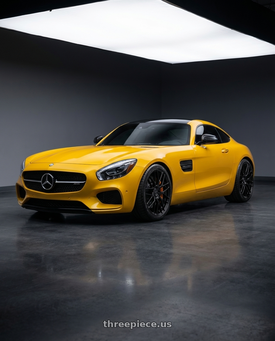2019 Mercedes-Benz AMG GT with Avant Garde Wheels M520R 5X112 19x9.5 +40 Gloss Black wheels
