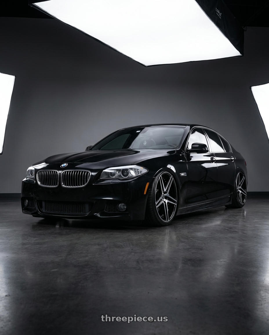 2013 BMW 550i with CAPRI LUXURY C5260 5x120 22x10.5+40 POLISH/BLACK wheels