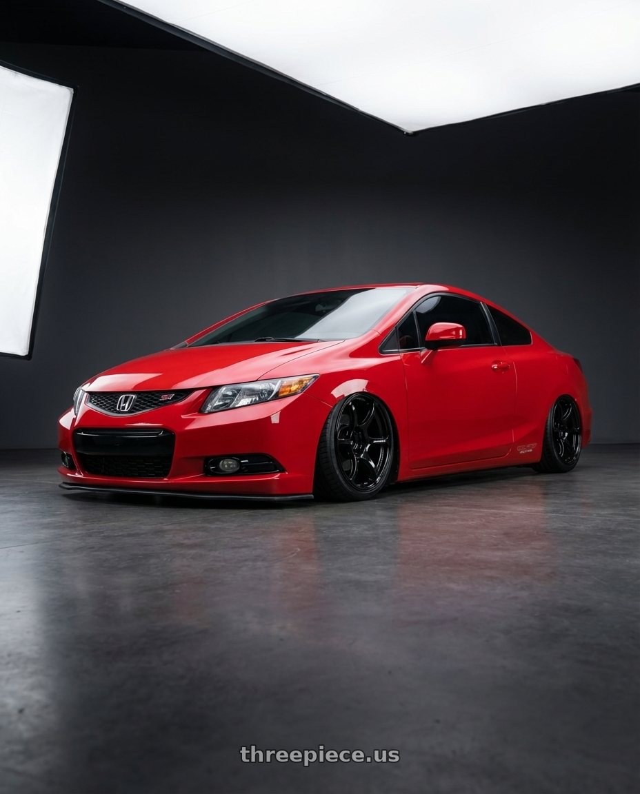 2011 Honda Civic Si with Advan RGIII 5x114.3 18x10.5+15 Gloss Black wheels