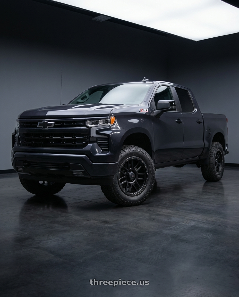 2023 Chevrolet Silverado 1500 with Vision Off-Road 111 Nemesis 6x139.7 20x9+10 Matte Black wheels