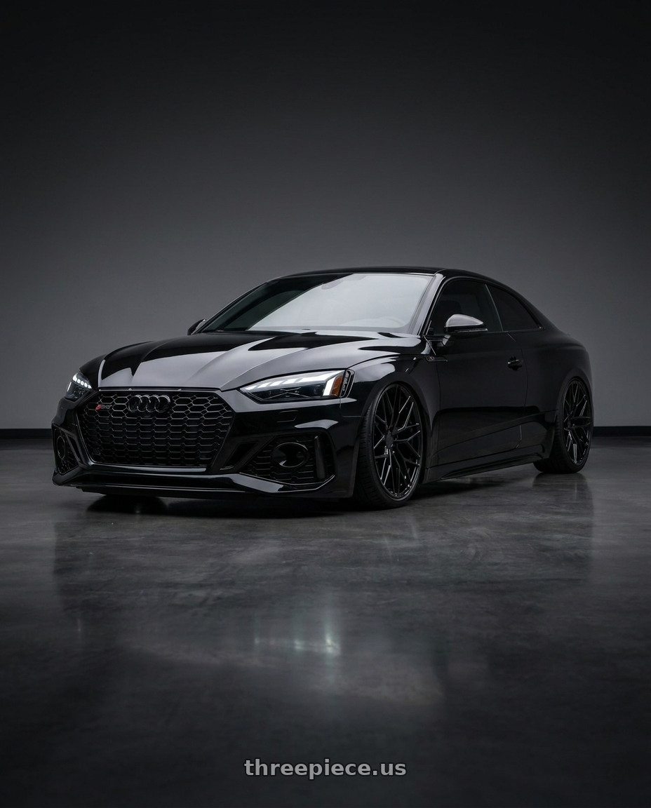 2022 Audi RS5 with Avant Garde Wheels M520R 5X112 20x9 +32 Gloss Black wheels