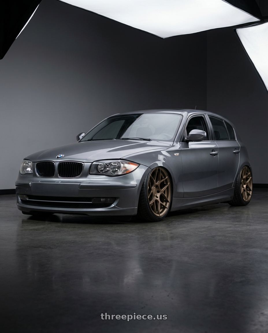 2012 BMW 1 Series E82 with Aodhan AFF2 5x120 19x8.5+35 Matte Bronze wheels