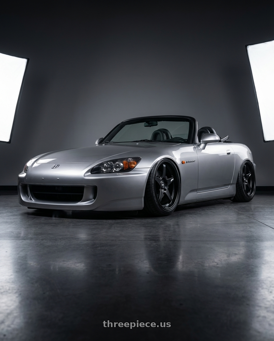 2009 Honda S2000 with ESR Wheels APEX SERIES AP5 5x114.3 18x10.5 +22 Matte Black wheels