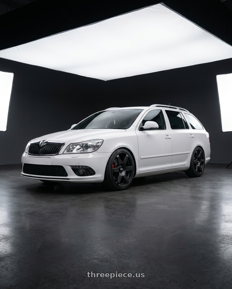 2012 Skoda Octavia with Rotiform 1PC R113 SIX 5X100/5X112 19X8.5 +35 MATTE BLACK wheels
