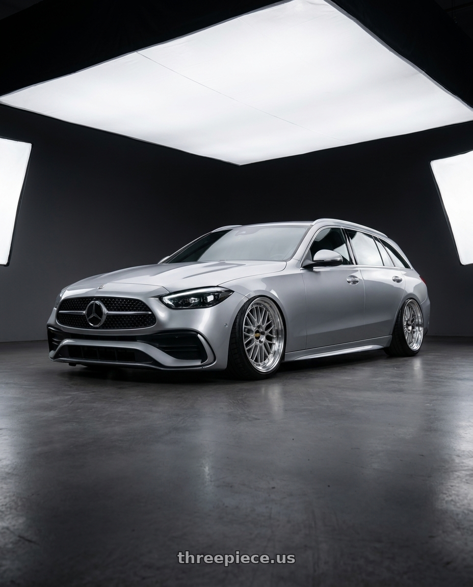 2023 Mercedes-Benz C200 with BBS LM 5x112 20x10.5+15 Diamond Silver wheels