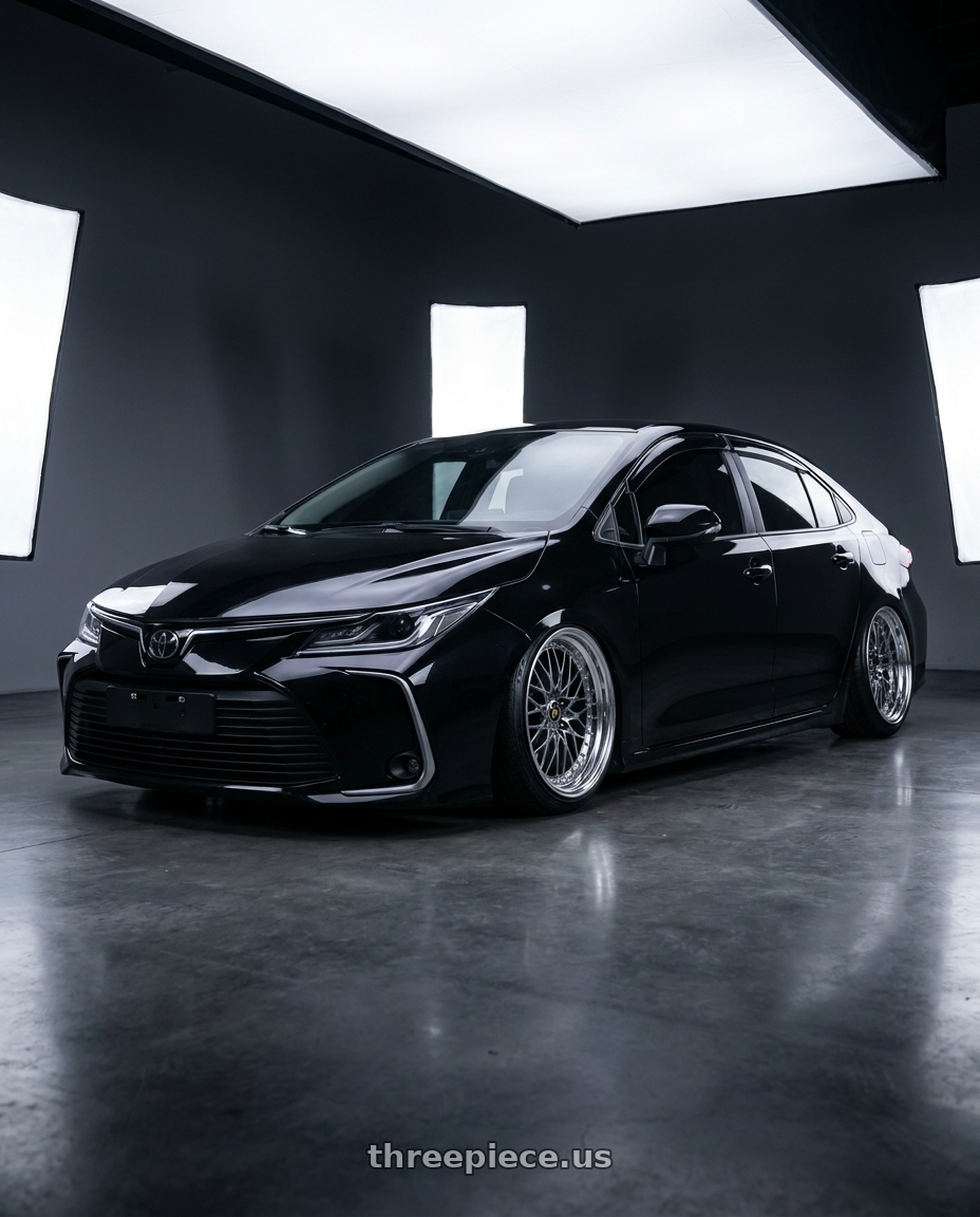 2024 toyota corolla altis with Work Vs-Xv 5x100 18x7.5+9 A Disk Brilliant Silver Black wheels