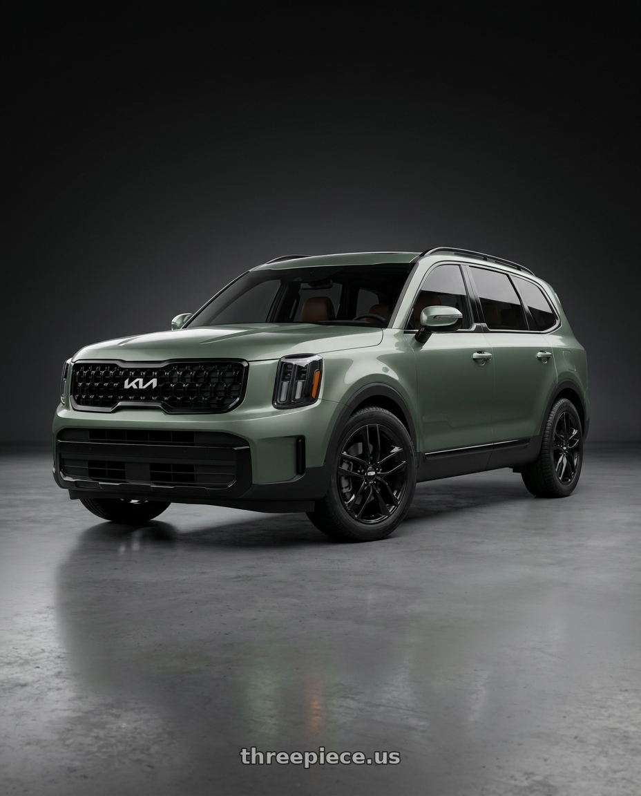 2024 Kia Telluride with BBS SX 5x114.3 18x8.0+40 Crystal Black wheels