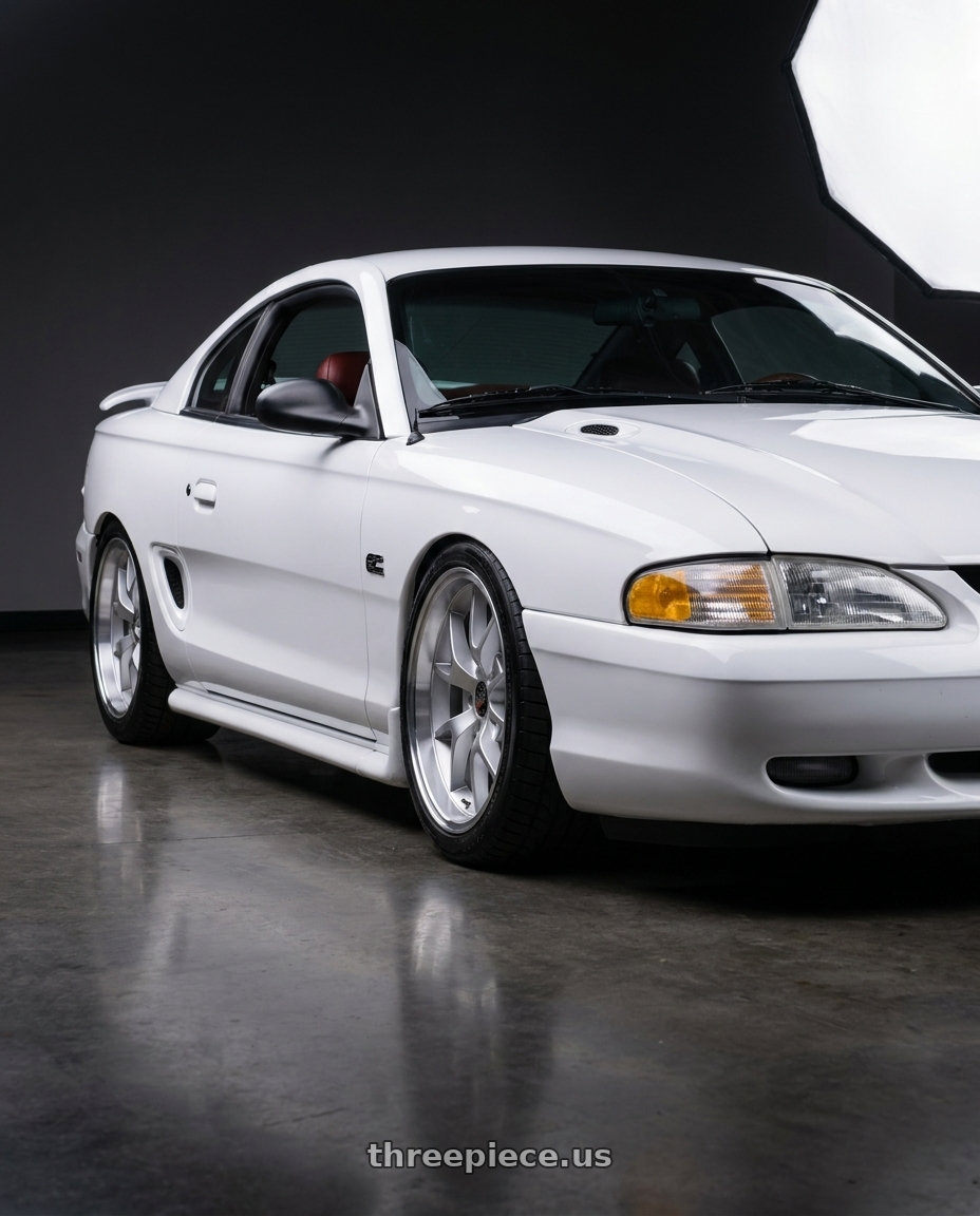 1994 FORD MUSTANG GT with OE Wheels FR05B 5x114.3 18x10+22 Silver wheels