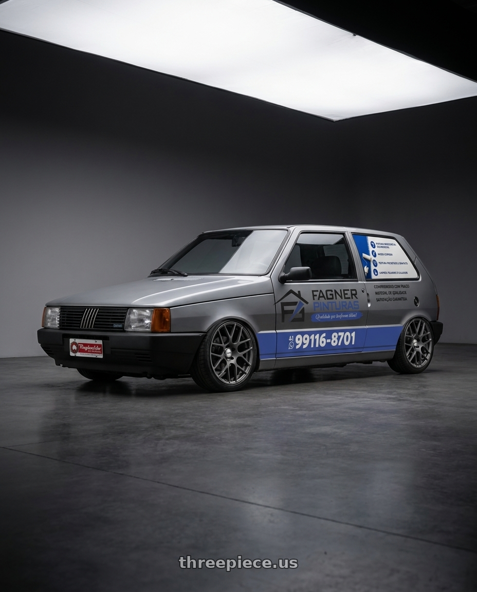1988 fiat uno adesivado with TSW NURBURGRING 5X114.3 17X7.5 +45 MATTE GUNMETAL wheels