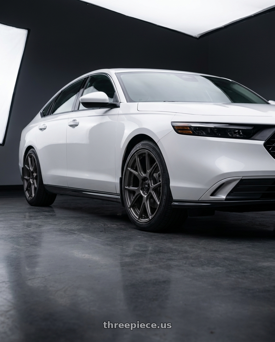 2025 honda accord 2025 with Konig Ampliform 5x114.3 18x8.5+45 Dark Metallic Graphite wheels