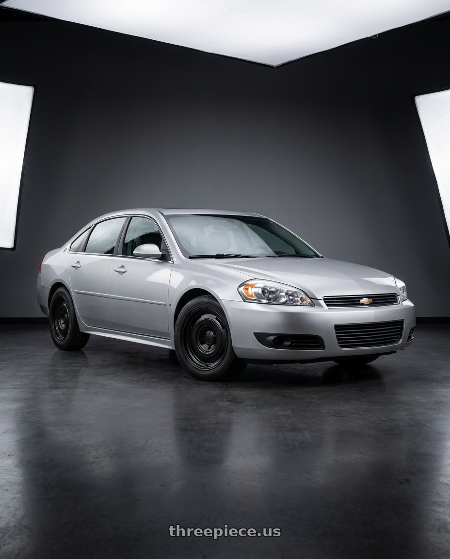 2009 chevy impala ltz with fifteen52 ANALOG HD 5x150 17x8.0 +25 ASPHALT BLACK (SATIN BLACK) wheels