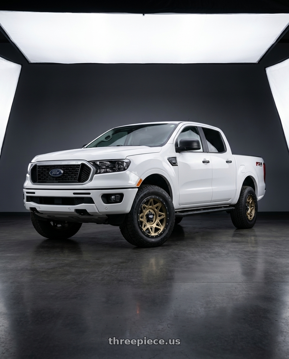 2021 Ford Ranger XL with Dirty Life Theory 9305 6x139.7 17x9-12 Matte Gold W/Matte Black Lip wheels