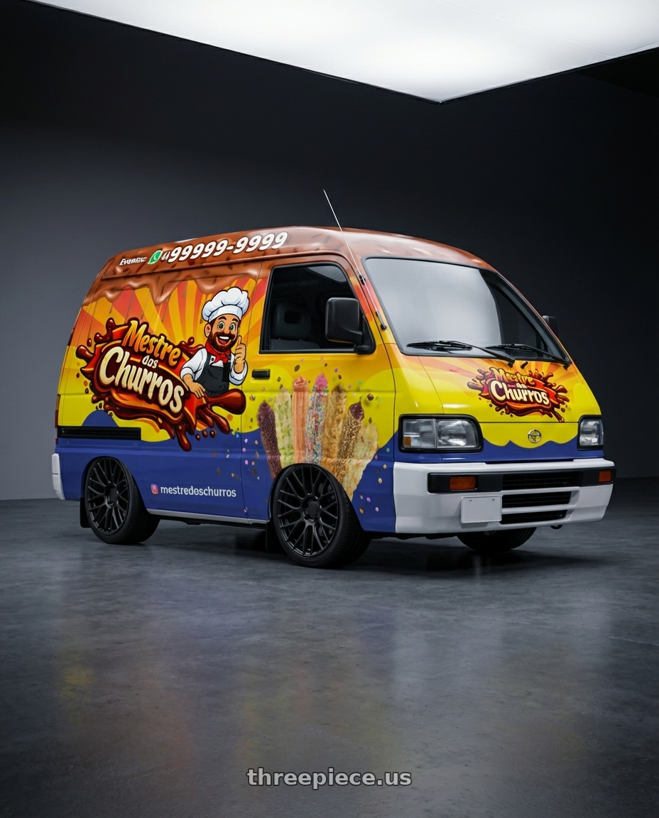 asia towner furgão 1996 adesivado  with Victor Equipment STABIL 5X130 18X10.5 +55 MATTE BLACK wheels