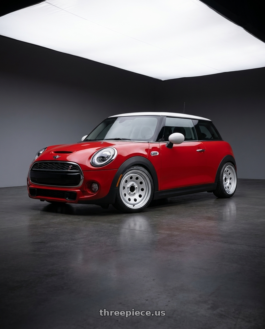 2021 Mini Cooper S Gen with Allied - Pacer 229S Silver Modular 5X4.50 14x5.5 00 Gloss Silver wheels