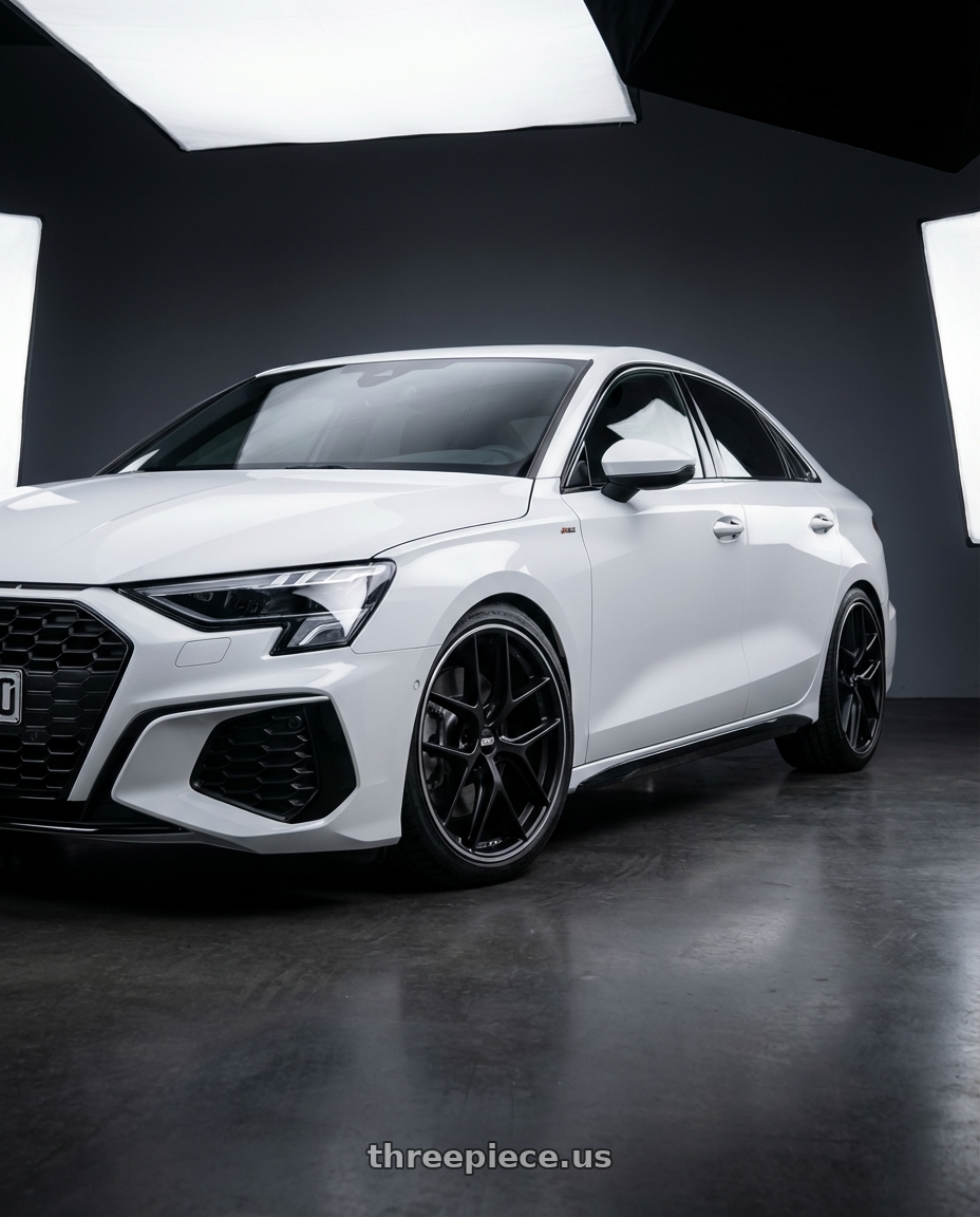 2024 Audi S3 8Y with BBS CC-R 5x112 19x8.5+44 Satin Black wheels