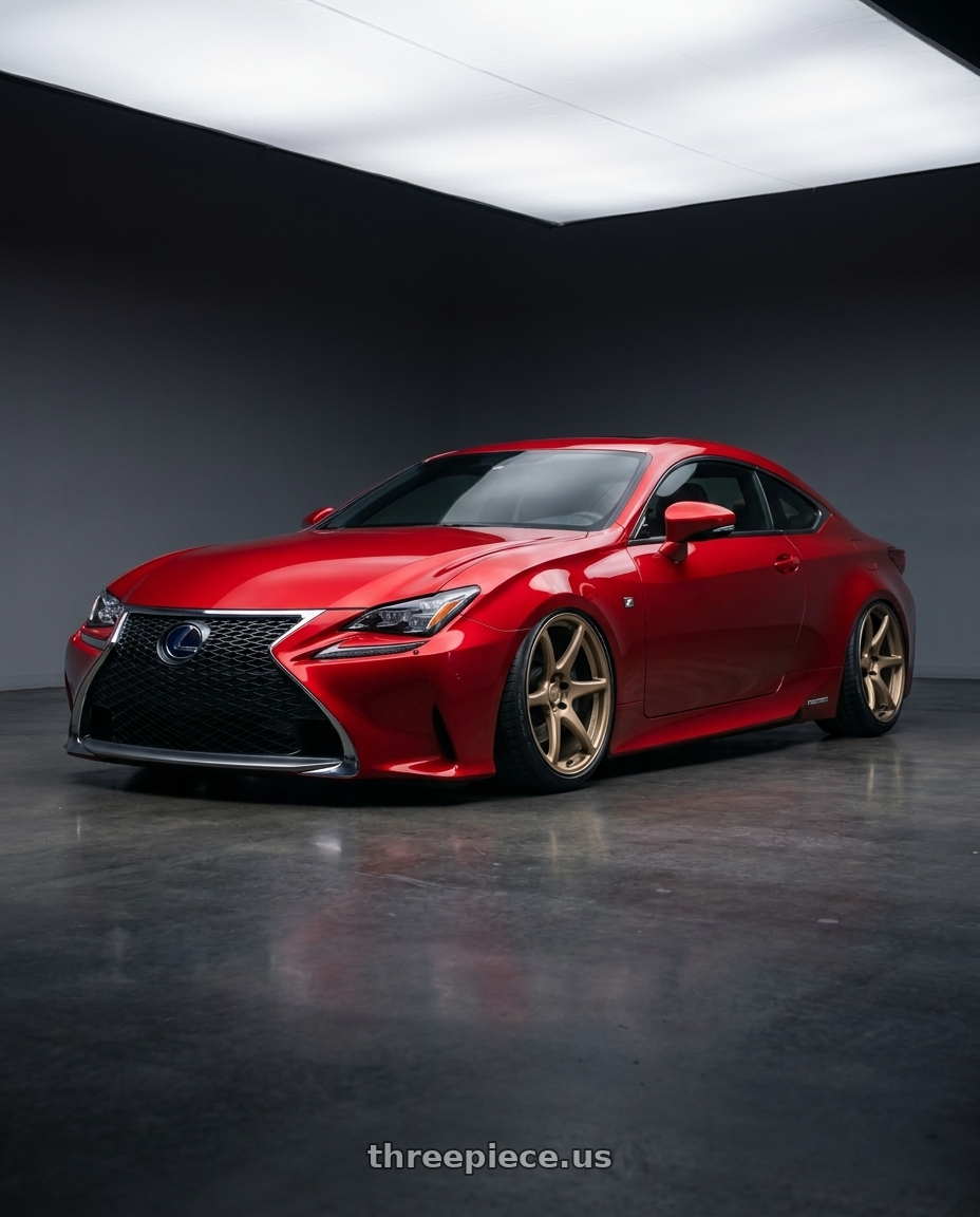 2018 Lexus RC F with Kansei K11B Tandem 5x114.3 19x9.5 22 Bronze wheels